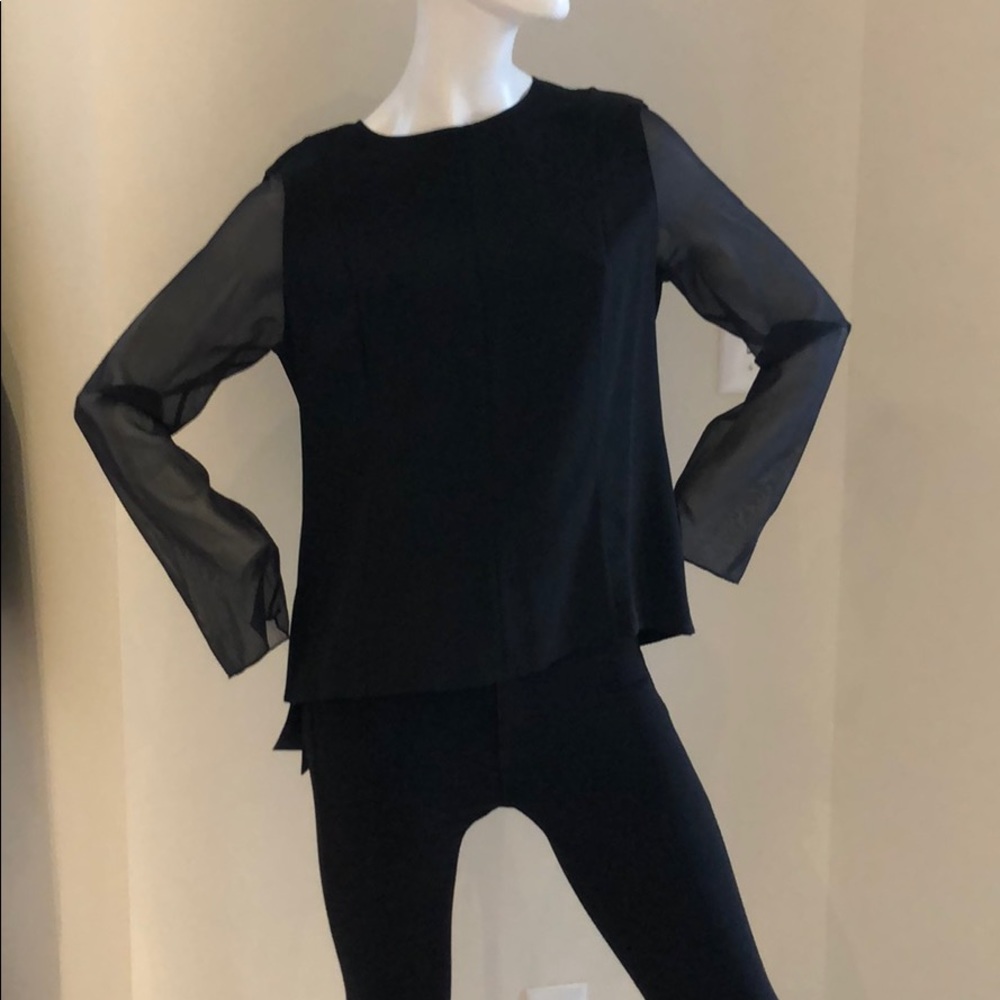 Rag & Bone black long sleeve blouse